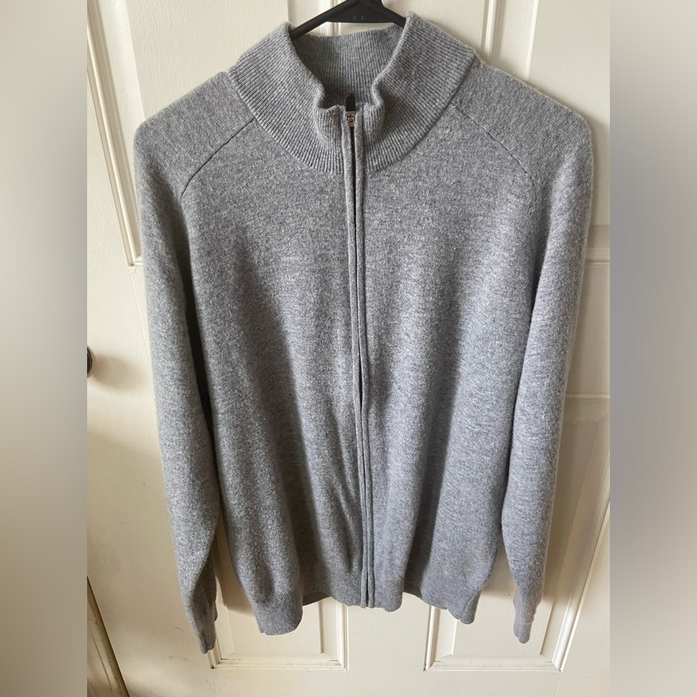 Dunning Golf 1/4 zip pullover cashmere blend sweater